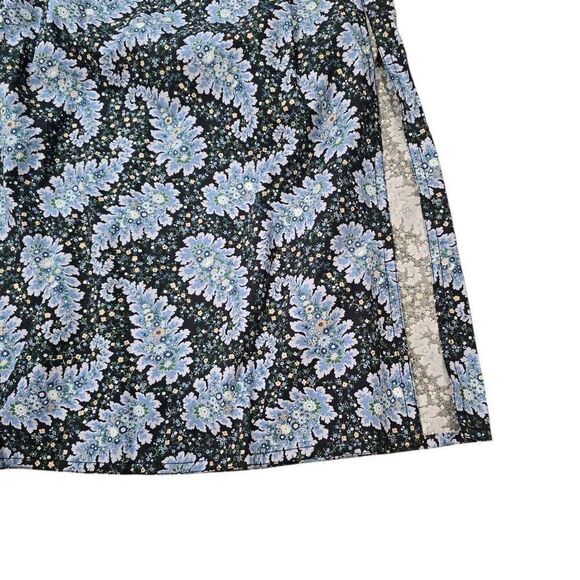 J. Crew Collection Straight & Pencil Skirt Women's Medium Blue Sequins Paisley - Picture 4 of 9